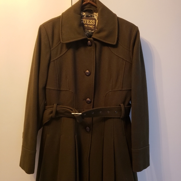 Guess Jackets & Blazers - Guess Womens Dress Coat Military Style Olive Green Size Large